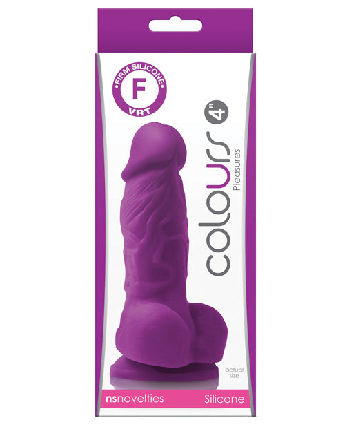 "Colours Pleasures 4"" Dong W/balls & Suction Cup" - Casual Toys