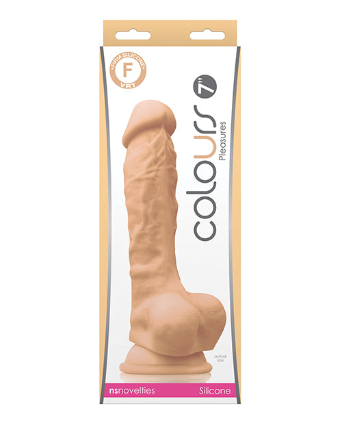 Colours Pleasures 7" Dong W/balls & Suction Cup - Casual Toys