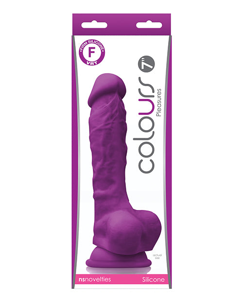 Colours Pleasures 7" Dong W/balls & Suction Cup - Casual Toys