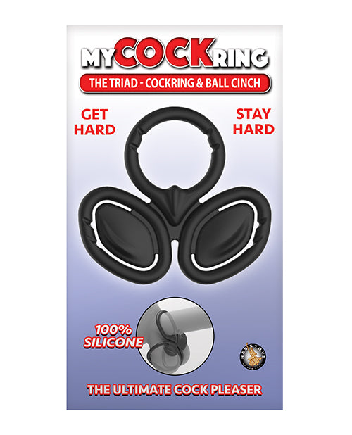 My Cock Ring The Triad Cockring & Ball Cinch - Black - Casual Toys