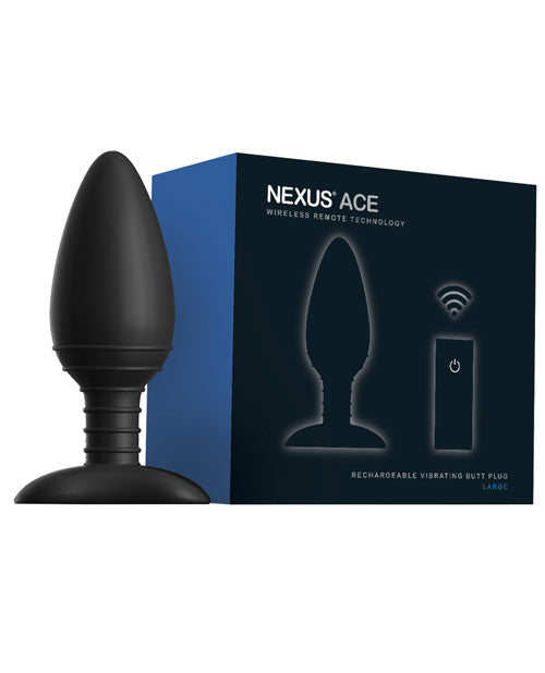 Nexus Ace Remote Control Butt Plug Large - Black - Casual Toys