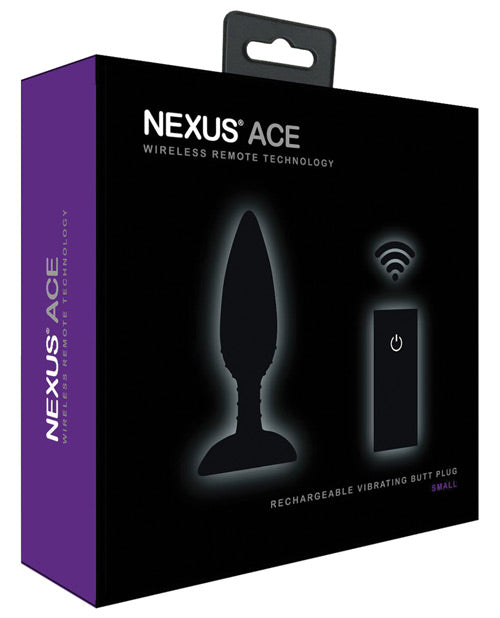 Nexus Ace Remote Control Butt Plug Small - Black - Casual Toys