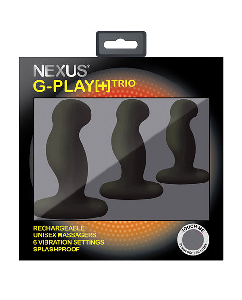 Nexus G Play Trio Rechargeable Massagers - Black - Casual Toys