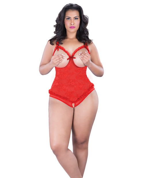 Lace Open Cup & Crotchless Teddy - Casual Toys
