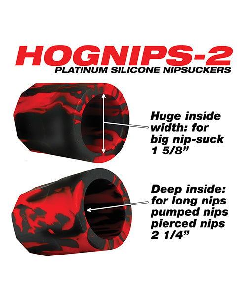 Oxballs Hognips 2 Nipple Suckers - Red-black - Casual Toys