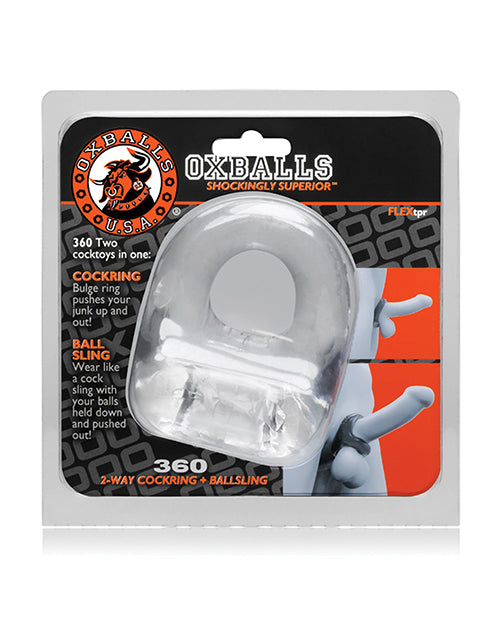 Oxballs 360 Cock Ring & Ballsling - Clear - Casual Toys