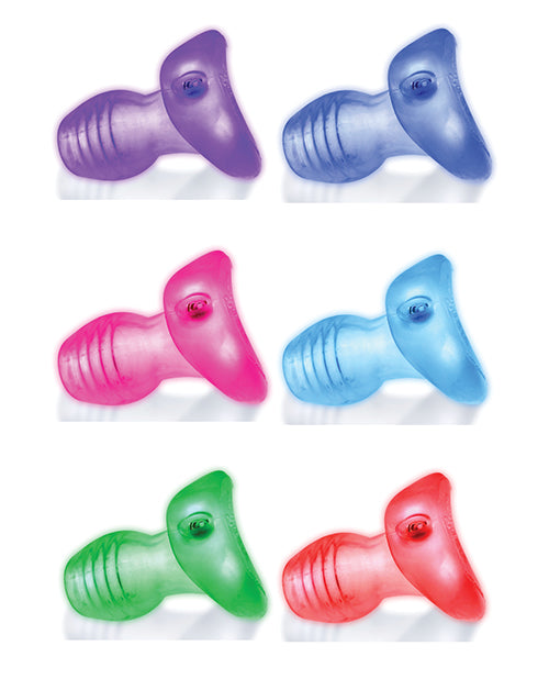 Oxballs Glowhole 2 Hollow Buttplug W-led Insert Large - Clear - Casual Toys
