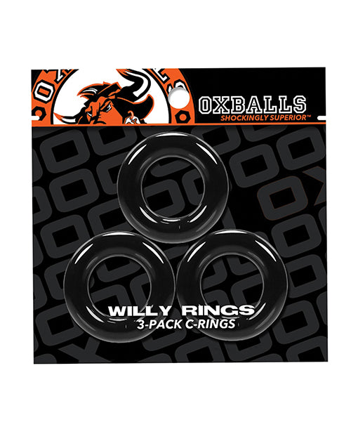 Oxballs Willy Rings - Black Pack Of 3 - Casual Toys