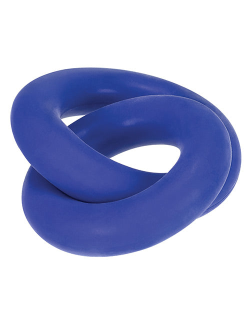Hunky Junk Duo Linked Cock & Ball Rings - Cobalt - Casual Toys