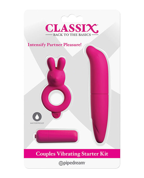 Classix Couples Vibrating Starter Kit - Pink - Casual Toys