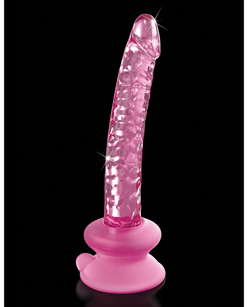 Icicles No. 86 Hand Blown Glass Massager W-suction Cup - Pink - Casual Toys