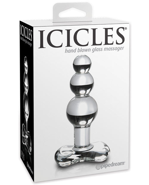 Icicles No. 47 Hand Blown Glass Butt Plug - Clear - Casual Toys