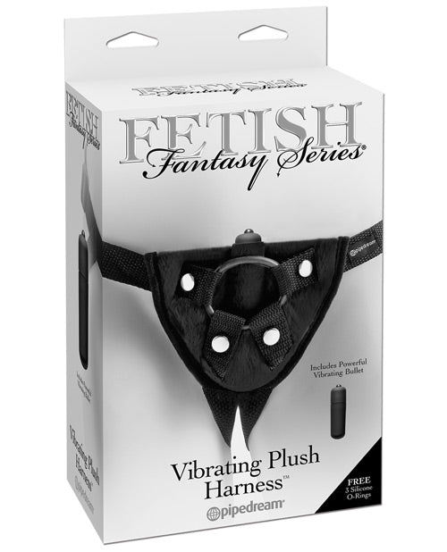 Fetish Fantasy Series Vibrating Plush Harness - Black - Casual Toys