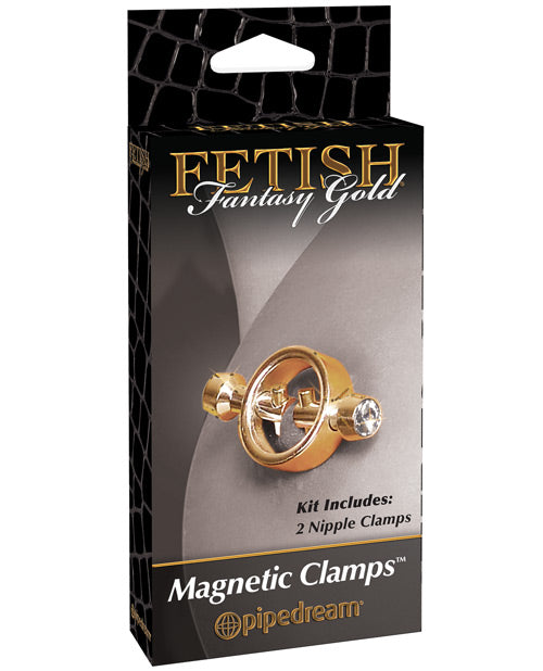 Fetish Fantasy Gold Magnetic Nipple Clamps - Gold - Casual Toys