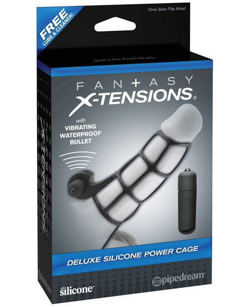 Fantasy X-tensions Deluxe Silicone Power Cage - Black - Casual Toys