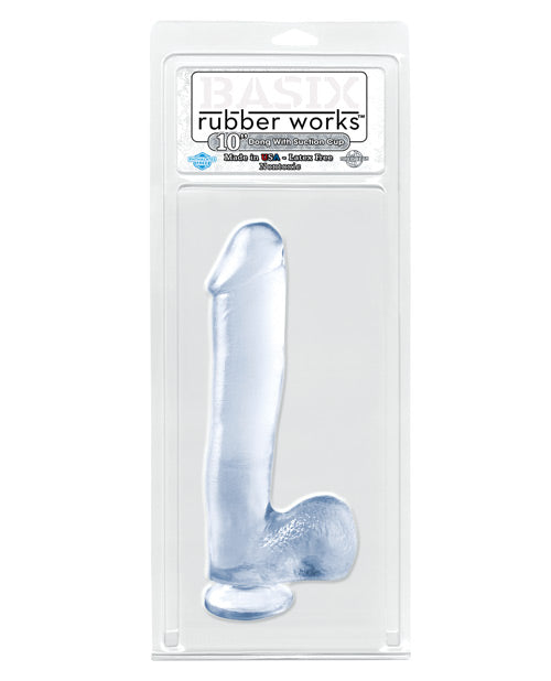 "Basix Rubber Works 10"" Dong W/suction Cup" - Casual Toys