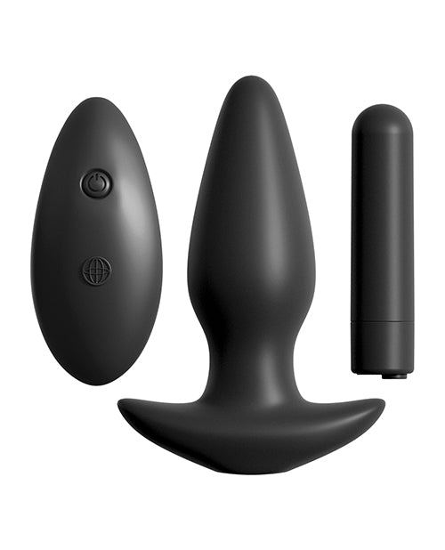 Anal Fantasy Collection Remote Control Silicone Plug - Black - Casual Toys