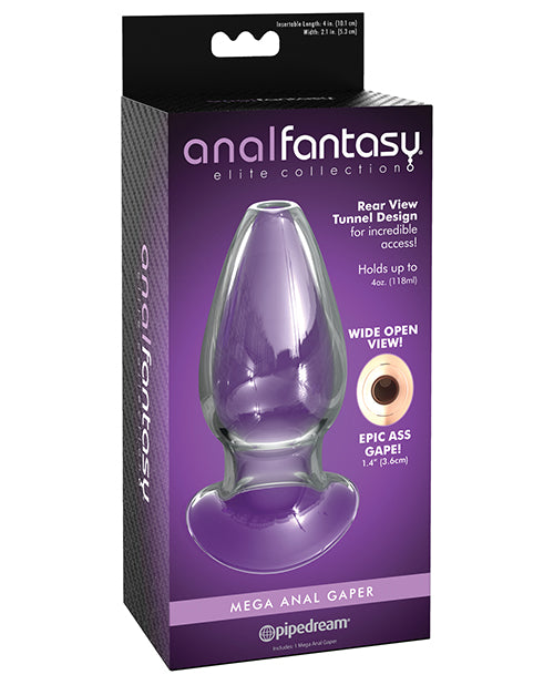 Anal Fantasy Elite Mega Anal Glass Gaper - Clear - Casual Toys