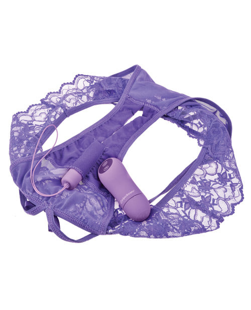 Fantasy For Her Crotchless Panty Thrill Her - Purple - Casual Toys