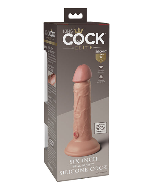 King Cock Elite 6" Dual Density Silicone Cock - Casual Toys