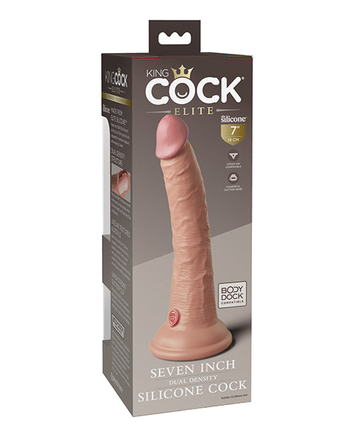 King Cock Elite 7" Dual Density Silicone Cock - Casual Toys