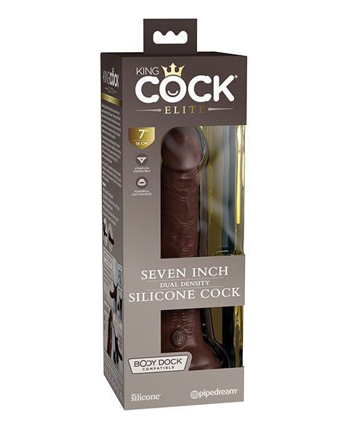 King Cock Elite 7" Dual Density Silicone Cock - Casual Toys