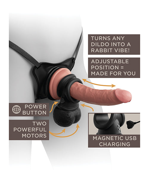 King Cock Elite The Crown Jewels Vibrating Swinging Balls - Black - Casual Toys