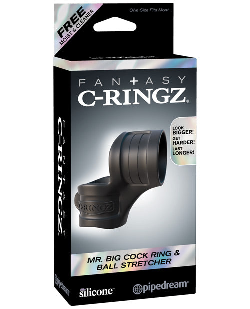 Fantasy C-ringz Mr. Big Cock Ring & Ball Stretcher - Black - Casual Toys