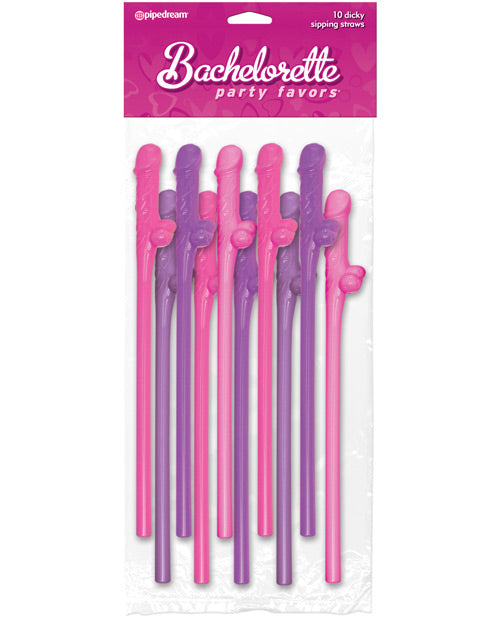 Bachelorette Party Favors Dicky Sipping Straws -Pack Of 10 - Casual Toys