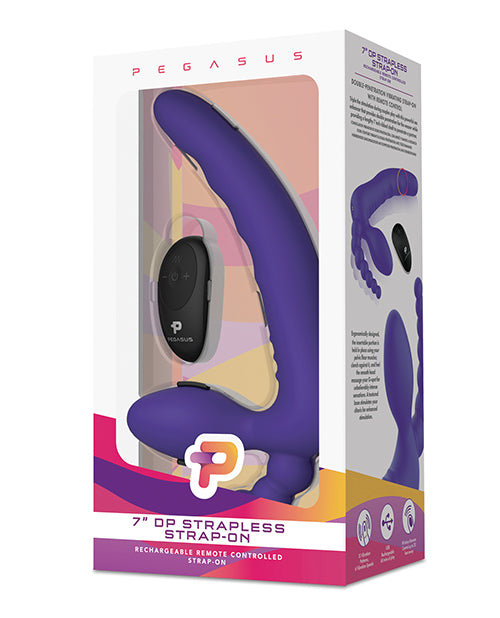 Pegasus 7" Strapless Strap On W-remote - Purple - Casual Toys