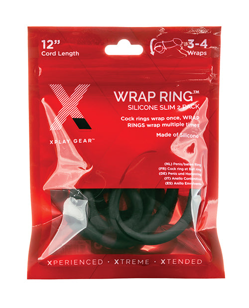 Xplay Gear Silicone 12" Slim Wrap Ring - Black Pack Of 2 - Casual Toys