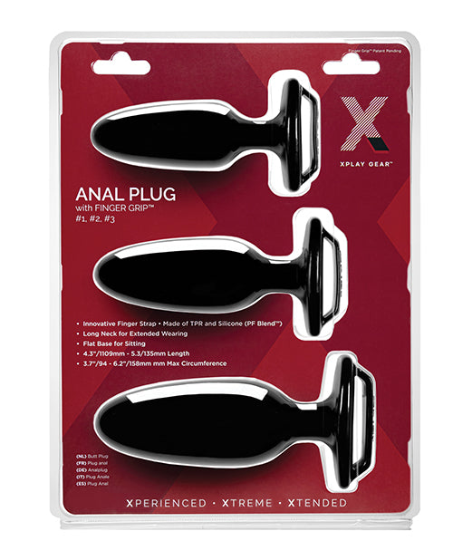 Xplay Gear Finger Grip Plug Starter Kit - Black - Casual Toys