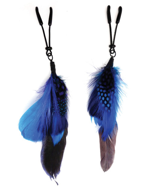 Bijoux De Nip Colored Feather W/blue Tweezer Clamp - Casual Toys