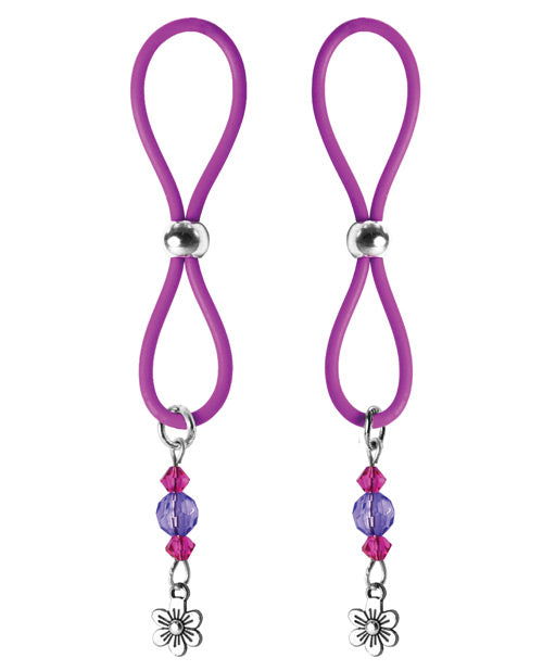 Bijoux De Nip Nipple Halos Flower Charm - Purple - Casual Toys