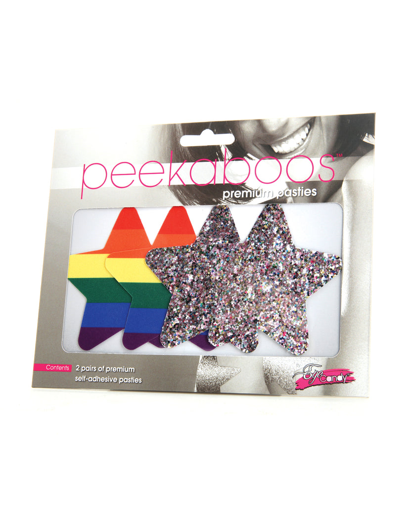 Peekaboos Pride Rainbow Glitter Stars - Pack Of 2 - Casual Toys