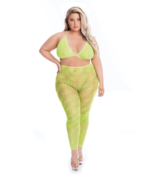Pink Lipstick All About Leaf Bra & Leggings Qn - Casual Toys