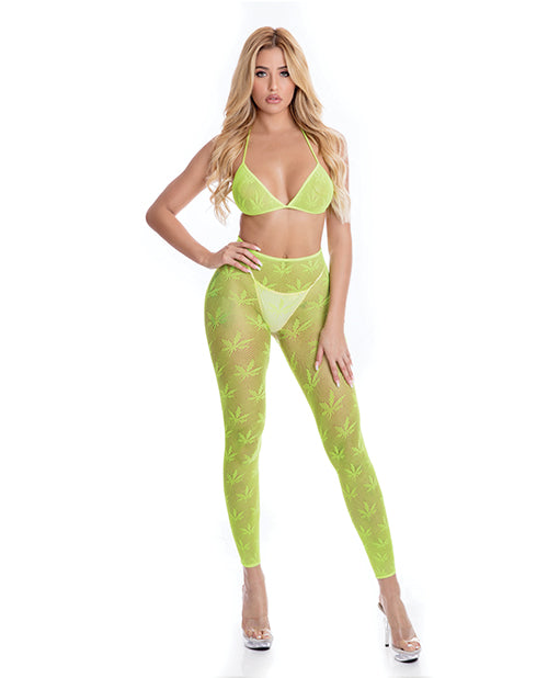 Pink Lipstick All About Leaf Bra & Leggings O/s - Casual Toys