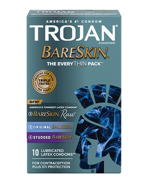 Trojan Bareskin Everythin Condom - Variety Pack Of 10 - Casual Toys