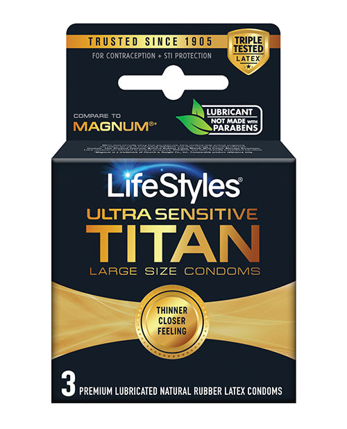 Lifestyles Ultra Sensitive Titan - Pack Of 3 - Casual Toys