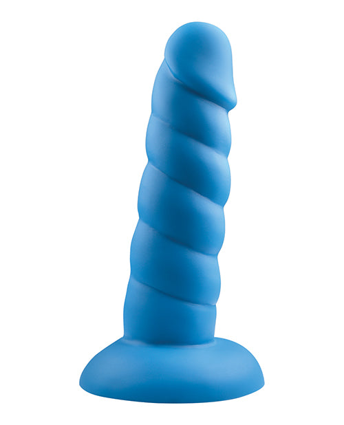 Rock Candy Suga Daddy Silicone Dildo - Blue - Casual Toys