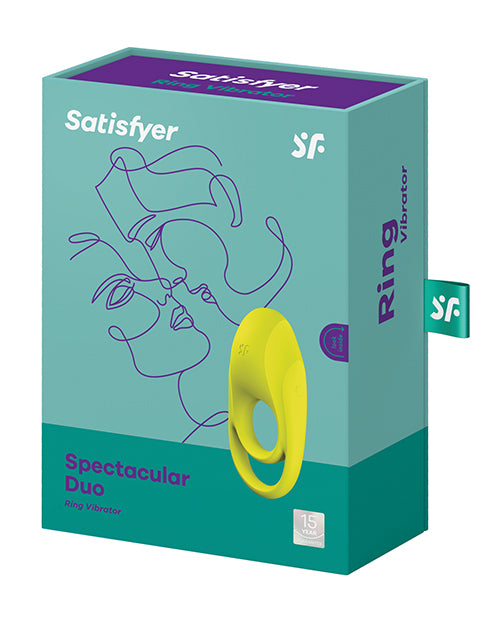 Satisfyer Spectacular Duo Ring Vibrator - Lime Green