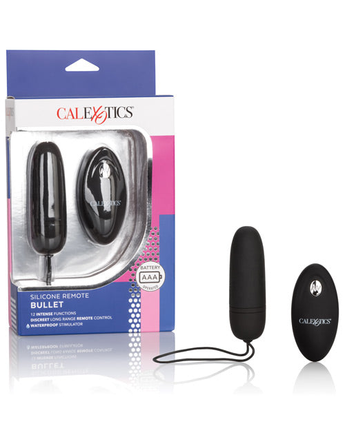 Silicone Remote Bullet - Black - Casual Toys