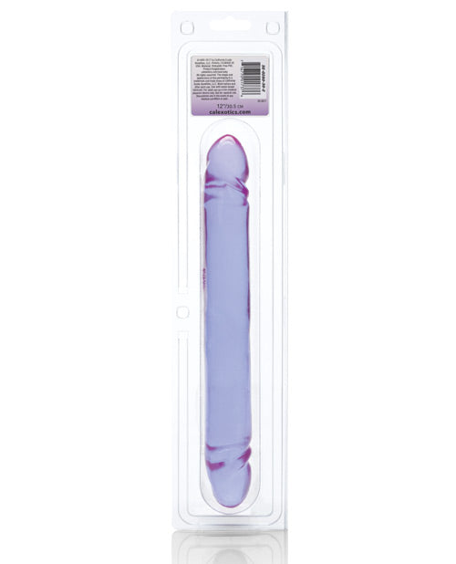 12" Reflective Gel Smooth Double Dong - Lavender - Casual Toys