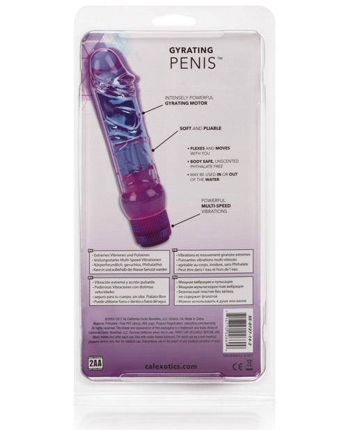 Crystalessence 6.5" Gyrating Penis - Purple - Casual Toys
