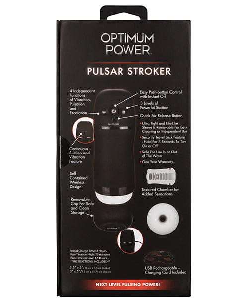 Optimum Power Pulsar Stroker - Black - Casual Toys
