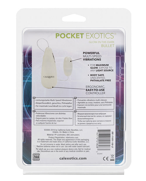 Pocket Exotics Glow In The Dark Bullet - Casual Toys