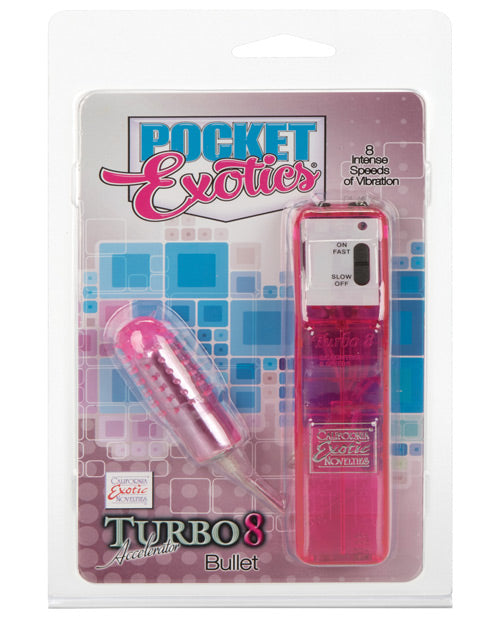 Pocket Exotics Turbo 8 Accelerator Single Bullet - Pink - Casual Toys