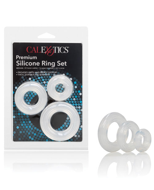Premium Silicone Ring Set Pack Of 3 - Clear - Casual Toys