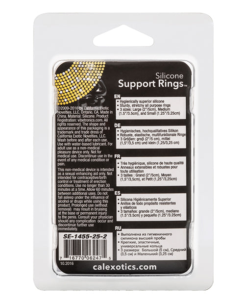 Silicone Support Rings - Black - Casual Toys