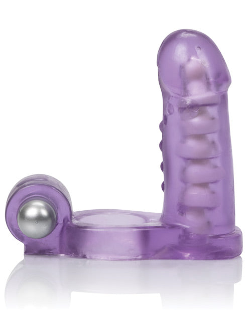Double Diver Vibrating Enhancer W-flexible Penetrator - Purple - Casual Toys